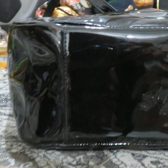 Coach Embossed C Patent Leather Black Tote Bag Handbag Shoulder bag - Picture 6 of 16